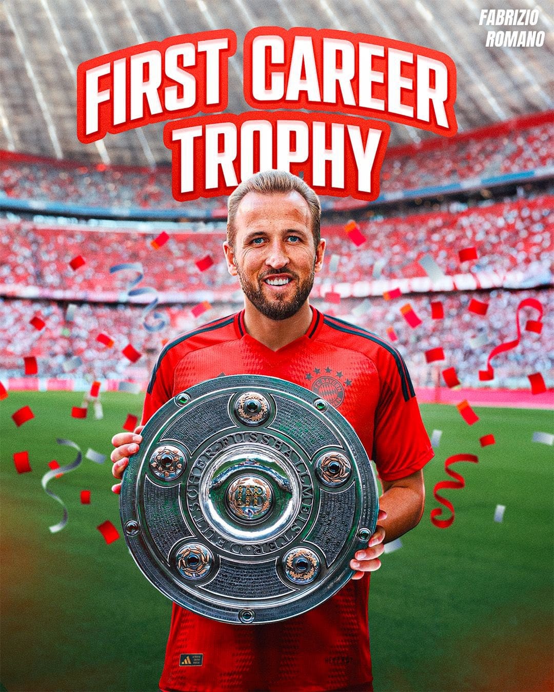 Harry Kane wins first trophy as Bayern Munich claims Bundesliga title.